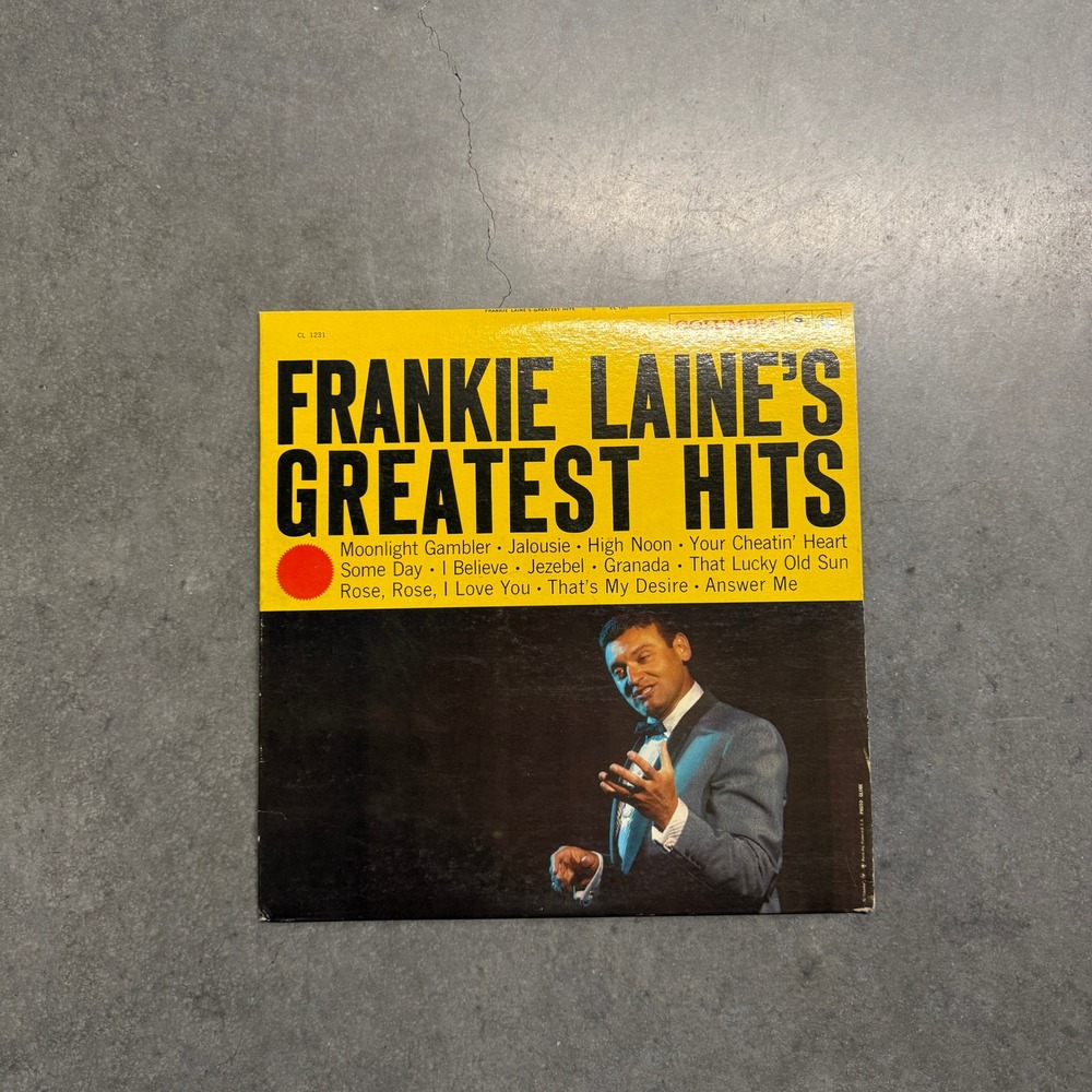 Frankie Laine's Greatest Hits Vinyl LP Columbia CL 1231 Mono 33 RPM Record